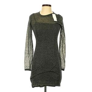Abercrombie & Fitch cocktail dress metallic with sheer overlay